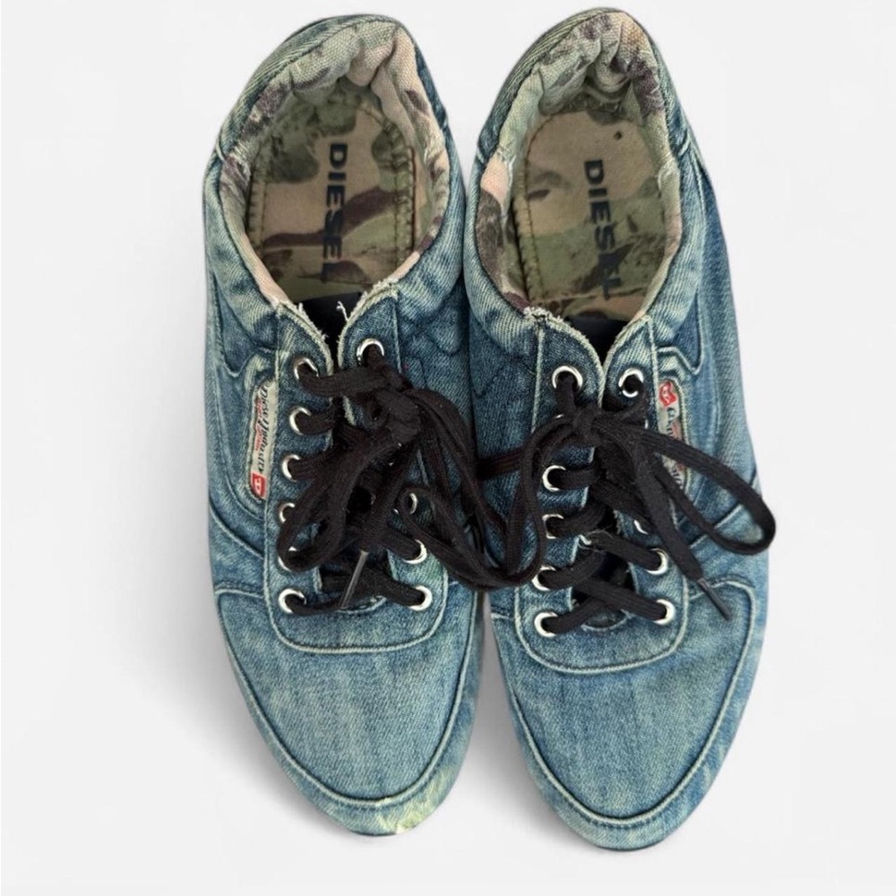 Vintage Diesel Blue Denim Sneakers